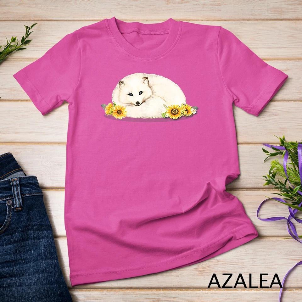 Arctic Fox Flower T-Shirt Unisex T-shirt 1 2XL