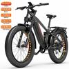 Electric Bicycle Dukawey Silvertip8 1000W 26” Fat Fully Suspended Adult Electric Bike 52V 20AH Dual Hydraulic Brakes Max Load 150Kg
