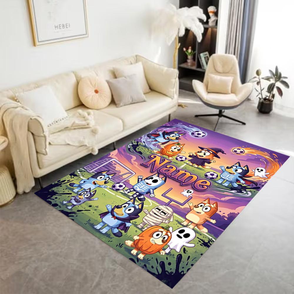 Halloween Sports Party Customize Your Name Floor Rug Office Rug Perfect for Study room Entryway Balcony Decorate room Anti-slip Rug Decorate Offices