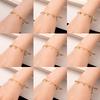 Stainless Steel Four-Leaf Clover Love Star Moon Zircon Bracelet Creative Niche Titanium Steel Pendant Bracelet Women'S Jewelry
