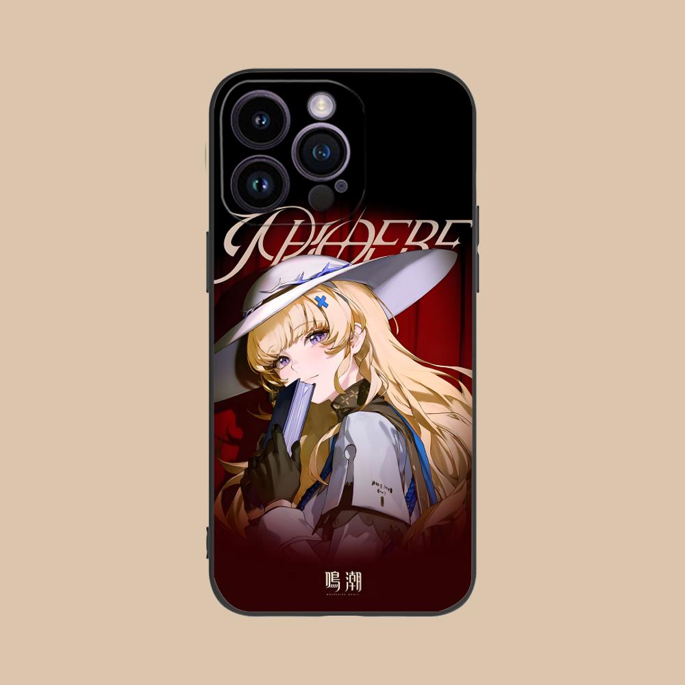 Wuthering Waves Phoebe Telefoonhoesje voor iPhone 17 16 15 14 13 12 11 X XR XS 8 7 Air Pro Max Plus Mini Kleurrijk Hoesje Mooi Hoesje