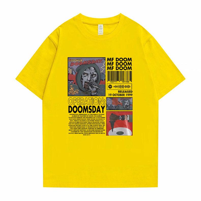 Rapper Mf Doom Hip Hop Oversized Graphic Tshirt Male Cotton Tshirt Man Streetwear Men Women Fashion Trend Short Sleeve T Shirts