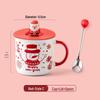 Personalized Christmas Ceramic Mug with Lid and Spoon - Creative Cartoon Design, Perfect for Halloween Gifts