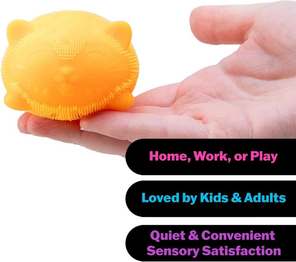 Cute Hot Selling Cat Shaped Stress Relieving Ball Fingertip Toy, Cute Pet Squeezing Small Stress Relieving Toy