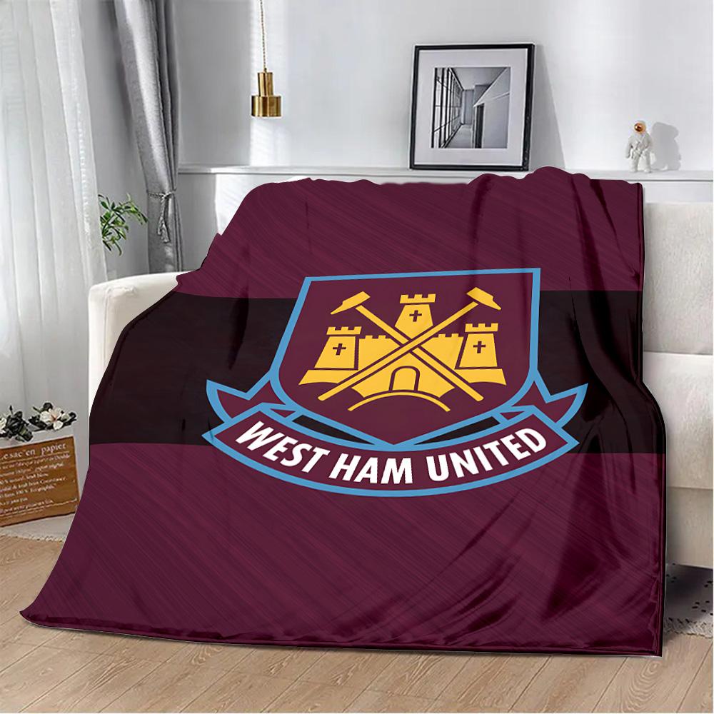 Hams Uniteds F.C Printed Blanket Picnic Blankets Warm Blanket Soft and Comfortable W-Wests Blanket Home Travel Birthday