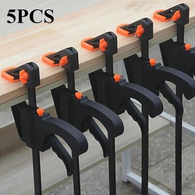 5-Piece F-Clamp Set - Quick Release Ratchet Extrusion Woodworking Tools, DIY Home Remodeling Hand Tools