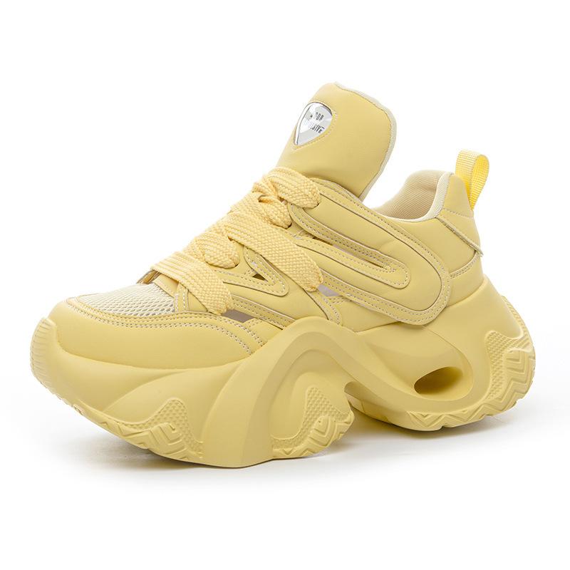 Dad shoes women s summer mesh breathable versatile dad shoes student sports and leisure shoes 40 жёлтый