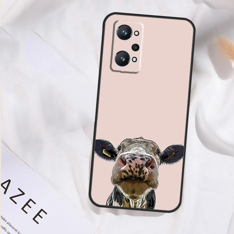Cute Cow Moo Case For Realme GT7 Pro GT6 11 12 13 14 15 Pro Plus C55 C53 C35 C33 C61 C65 C67 C53 C71 C75