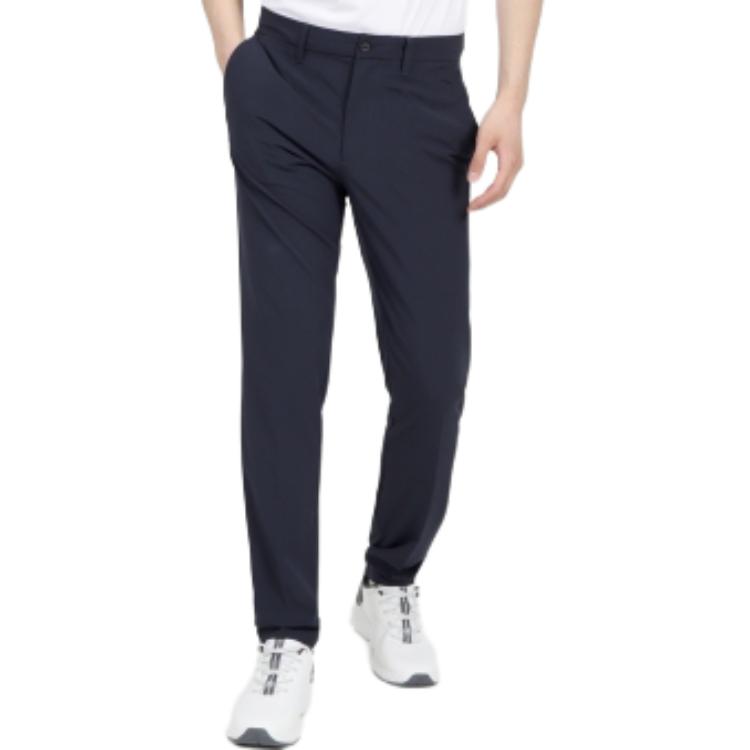 J.LINDEBERG Solid Color Zipper Pocket Casual Pants Men Pants Navy-Blue GMPA10337-6855