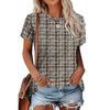 Fashion Women's Crew Neck Short Sleeve 3D Casual Color Printing Casual Short Sleeve Crew Neck T-Shirt