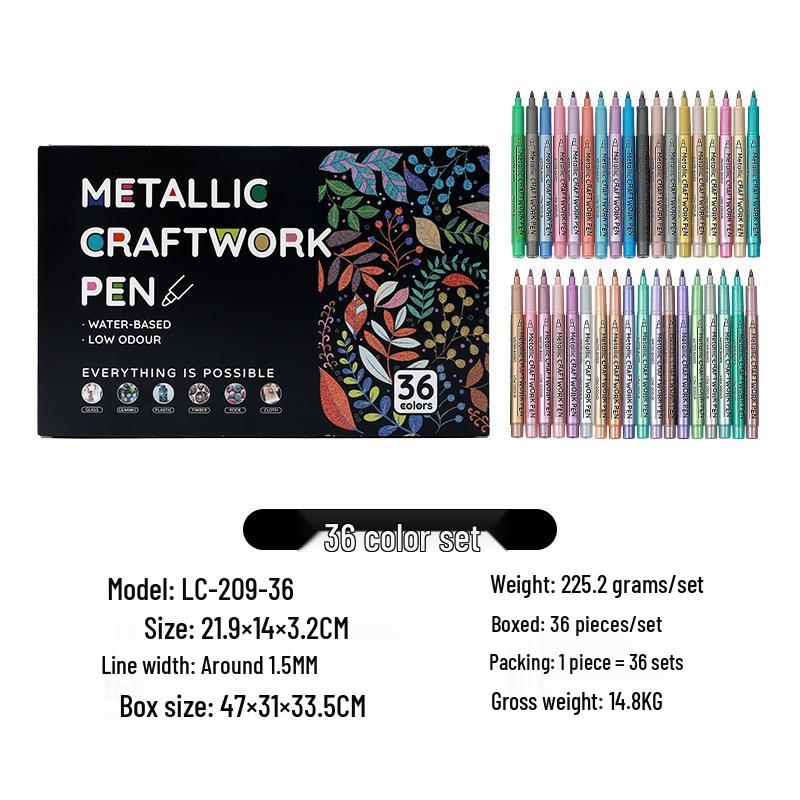 Colorful Metallic Signature and Highlight Pen for Crafting & DIY Projects