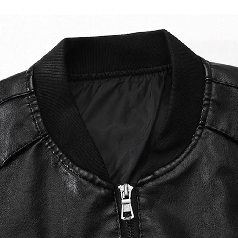 Tucano Men's Baseball Collar Faux Leather Jacket