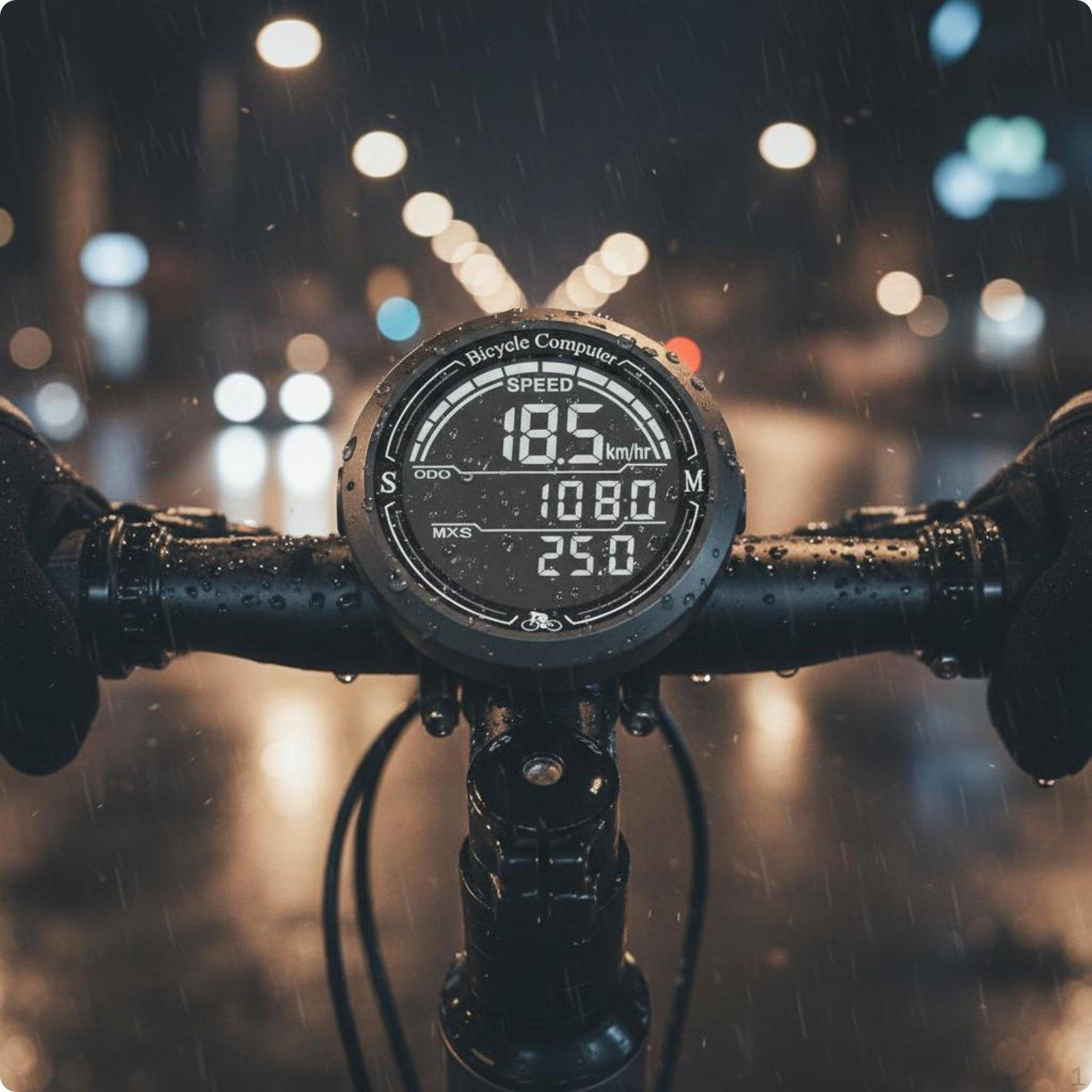 Electronic Cycle Computer Luminous Bike Pace Meter Waterproof Cyclometer for Road Biking,