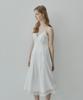 Hypernet Organza Suspender Dress White