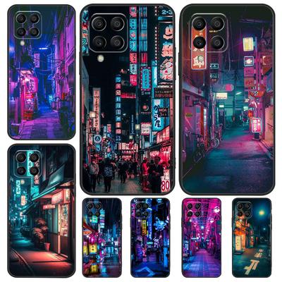 Japanese Night City Aesthetic For Samsung Galaxy M13 M23 M33 M53 M21 M31 M51 M30s M20 M12 M32 M52 M14 M34 M54 Phone Case
