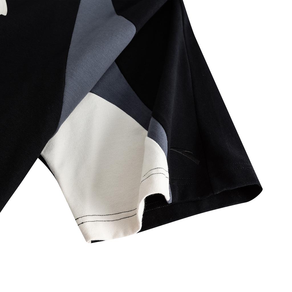 Anta Kyrie Basketball Series Trendy Versatile Sports Casual Loose Knit Couple T-Shirt Unisex Tops Basic-Black 972611101-1