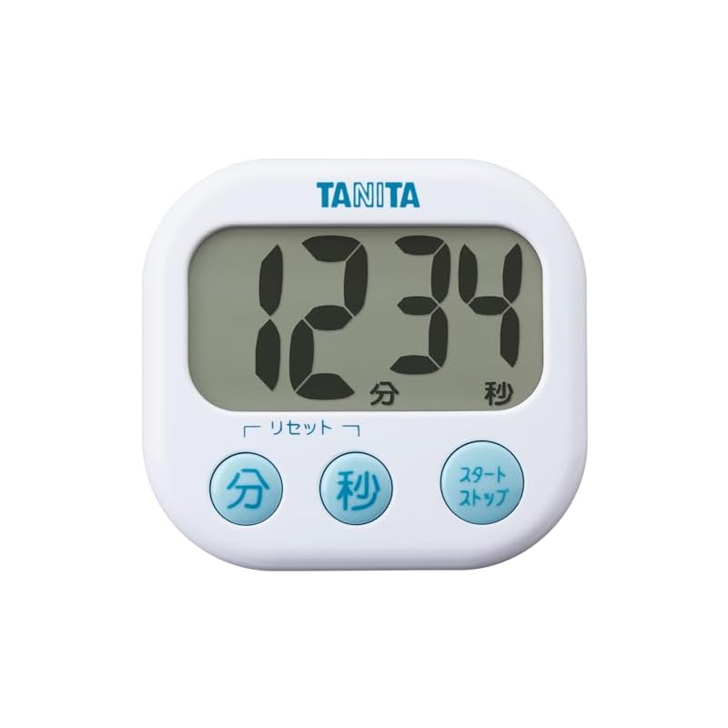 TANITA Digital Timer, Large Display, White TD-384-WH