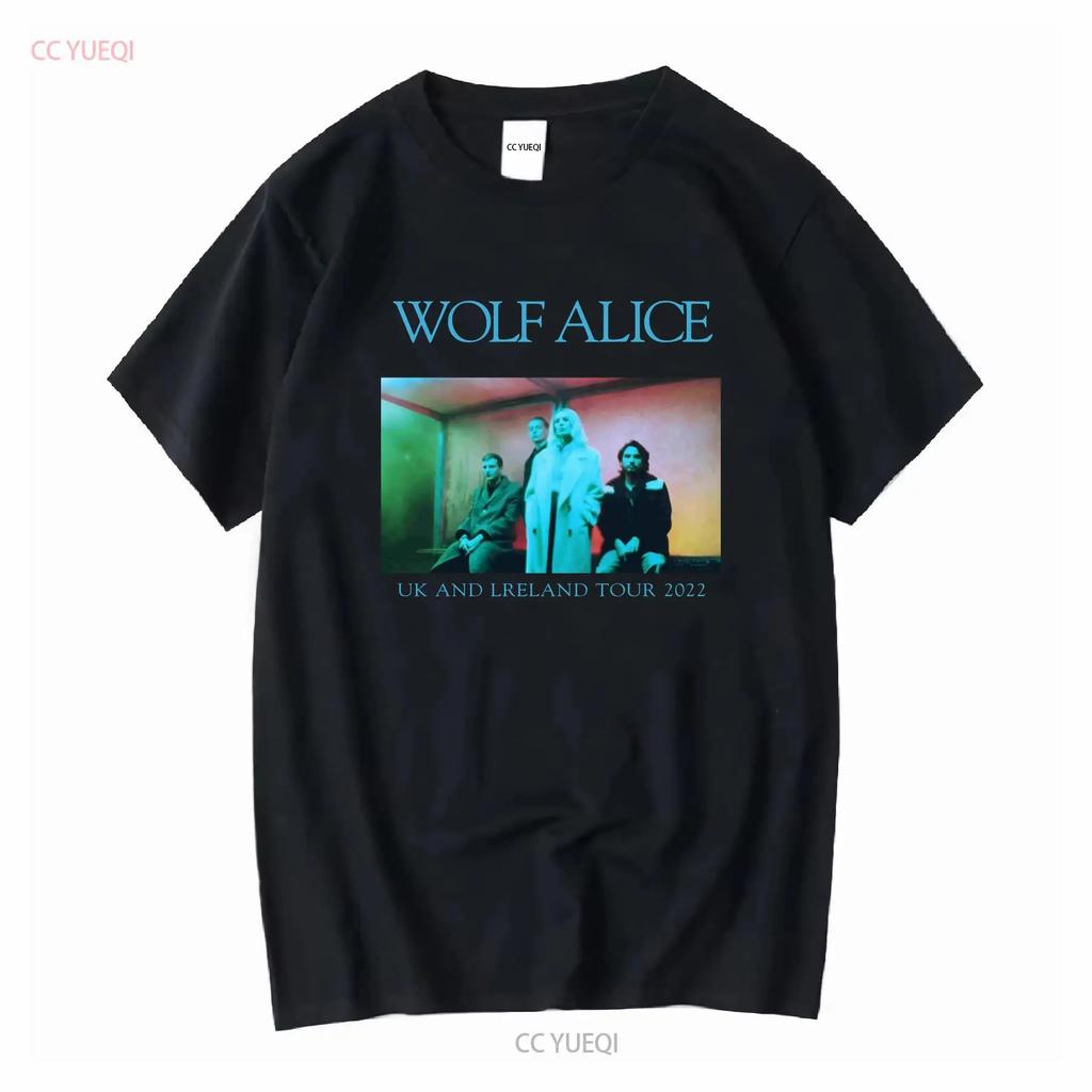 Wolf Alice Lipstick Tour T Shirt Cotton Black Unisex S To 5xl Hc1393 Vintage Washed Designer Clothes Stretched Stylish Homme Soft