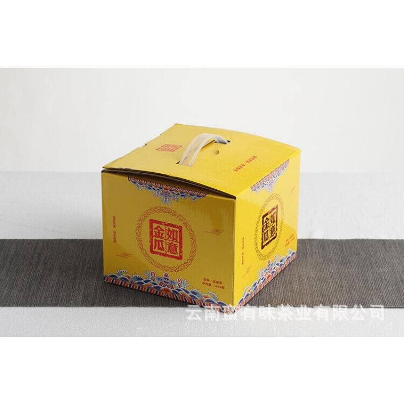 1000g Yunnan Pu'er Chá Ruyi Melão Dourado Chá Maduro Árvore Grande Árvore Velha Chá de Melão