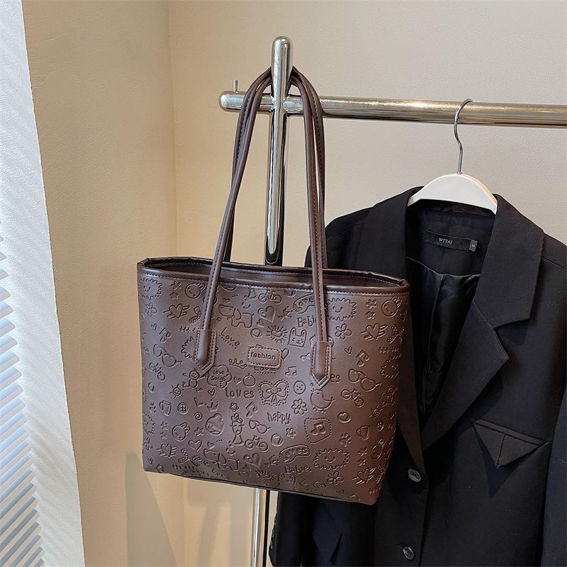 Large capacity premium texture commuter handbag summer new shoulder underarm bag tote bag