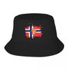 Benutzerwappen Norwegens Eimerhut Damen Unisex Norwegische Flagge Outdoor Sonnenschutz Sommer Angelkappe