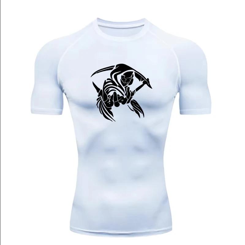 Reaper Design 2026 Men's Sports T-shirt Training Fitness Compression Workout T-Shirt Quick Dry Short Sleeve T-Shirt for Men