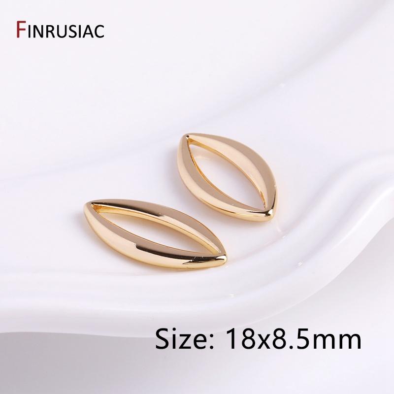 

14K Gold Plated Brass Smooth Connectors High Quality Pendants Connectors Jewelry Accessories For DIY Jewellery Making Supplies 2 pieces