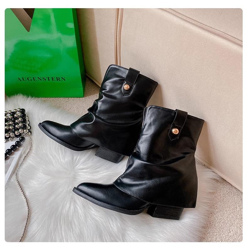 

Брендовые женские ботинки Chelsea с острым носком, массивные кожаные туфли, зимние новые модные туфли-лодочки Gladiator Goth Snow Botas Mujer 40