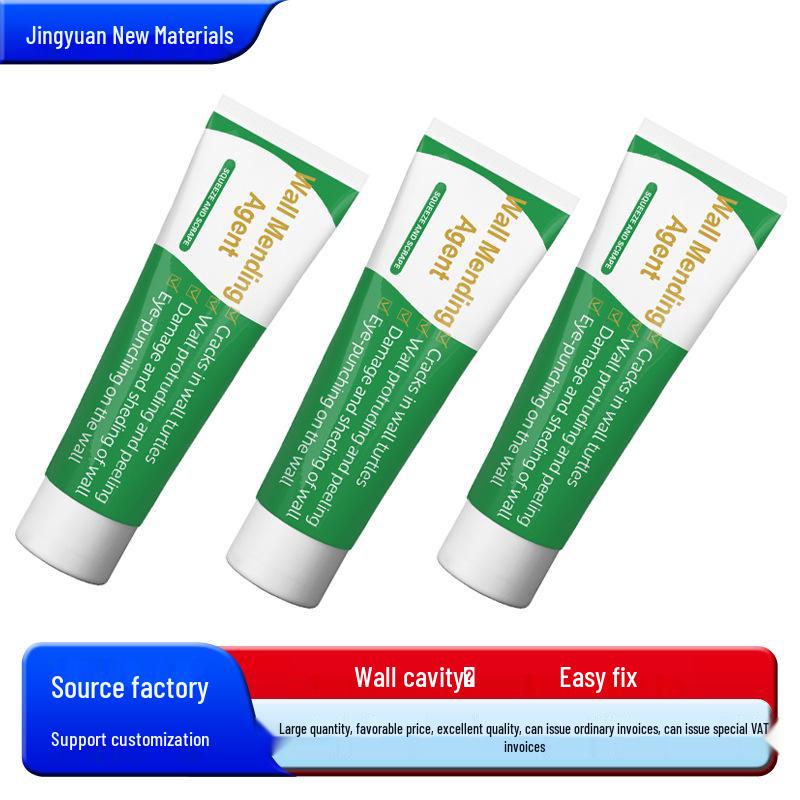 White Wall Crack Repair Putty - Household Wall and Panel Repair Kit White Wall Repair Paste; 6cm White Nozzle