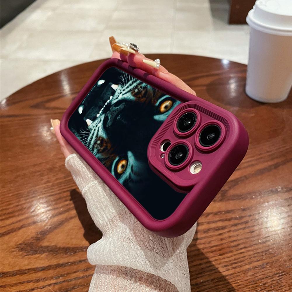 N96 Tiger eyes design Soft Angel Eyes Phone Cases for iPhone 15 14 12 11 Pro Max 13 mini 7 8 6S Plus XS Max XR SE Shockproof Bumper Cover