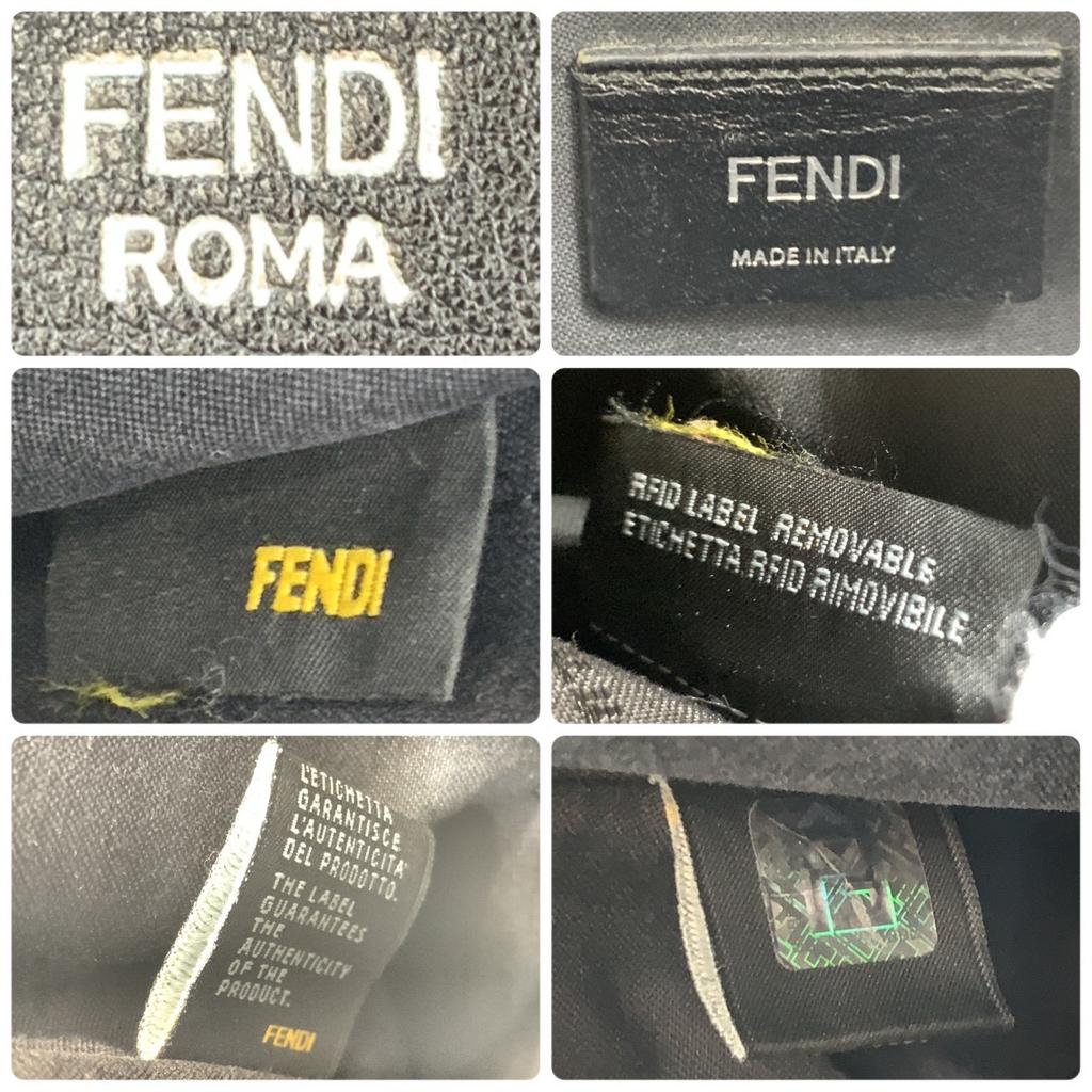 FENDI BY THE WAY 2way Handbag Shoulder Mini Boston Bag Leather Black 8BL124 Auth