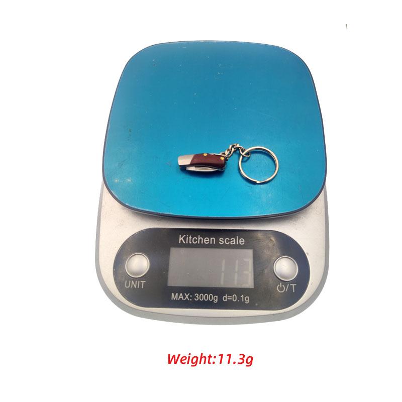 Folding Pocket  Keychain Knife Small Wood Handle Stainless Steel Mini Portable Pocket Key Ring EDC Carry Utility Knives