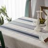 Tablecloth Yarn Cotton and Linen Striped Table Cloth Coffee Table Cloth Rectangle Table Mat