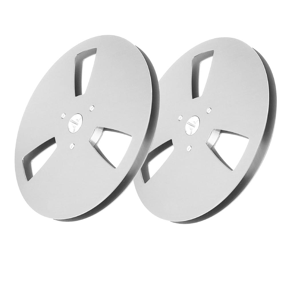 1/2PCS 1/4 7 Inch Empty Tape Reel Aluminum Alloy Universal Open Reel Sound Tape Empty Reel for Reel To Reel for TEAC/ReVox