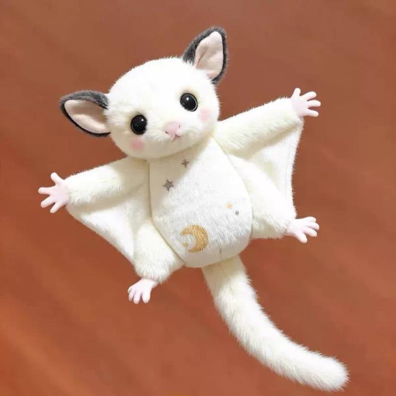 1cps Cute Sugar Glider Plush Toy Adorable Flying Lemur Stuffed Animal for Kids Gift and Home Decoration