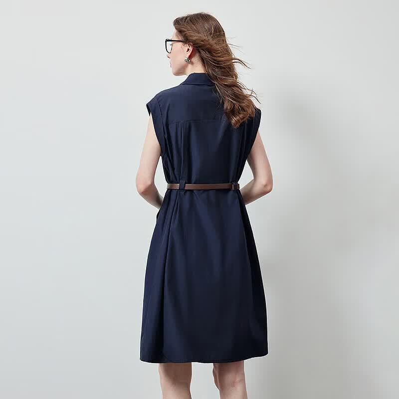 Chuyu 2026 Summer Urban Workwear Style Sleeveless Midi Dress