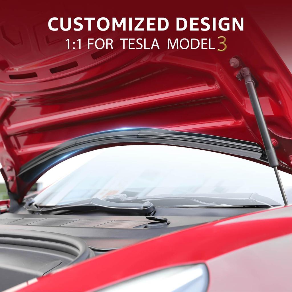 for Tesla Model 3 Front Hood Seal Strip Front Trunk Water Retaining Strip Weather Stripping Rubber Accessories     (Not Suitable for 2024,2025)