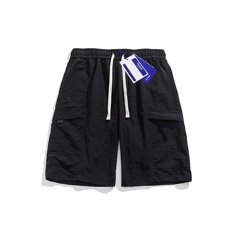 Wassup Trendy Army Green Workwear Shorts for Men, Summer Thin Outdoor Japanese-Style Straight-Leg Five-Point Sports Shorts