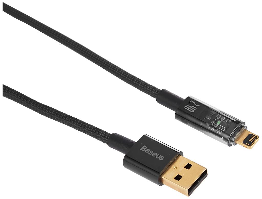 Baseus Baseus Explorer Series Auto Power Off Fast Charging Cable 1m Nylon Cable Black to iP 20W CATS000001 Type-C
