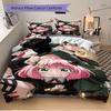 Spy X Family Teamwork Print 3Pcs Bedding Setduvet Cover With 2 Bedropillowcase Home Birthday Gift