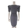 GRAXIA Hostess Midi Dress for Hostess and Short Checked Square Puff Black and Size XL Dress, Dress, High-Waisted, One-Piece Hostesses, Clubs, Lounges,