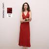 Lanzhi Linen V-Neck Knitted Sleeveless Maxi Dress