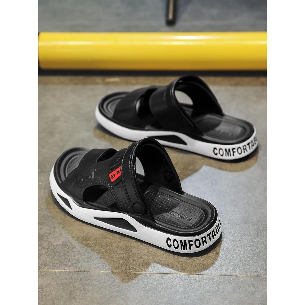 Men's Summer Breathable Non-slip Beach Shoes - Geometric Pattern EVA Indoor/Outdoor Sandals