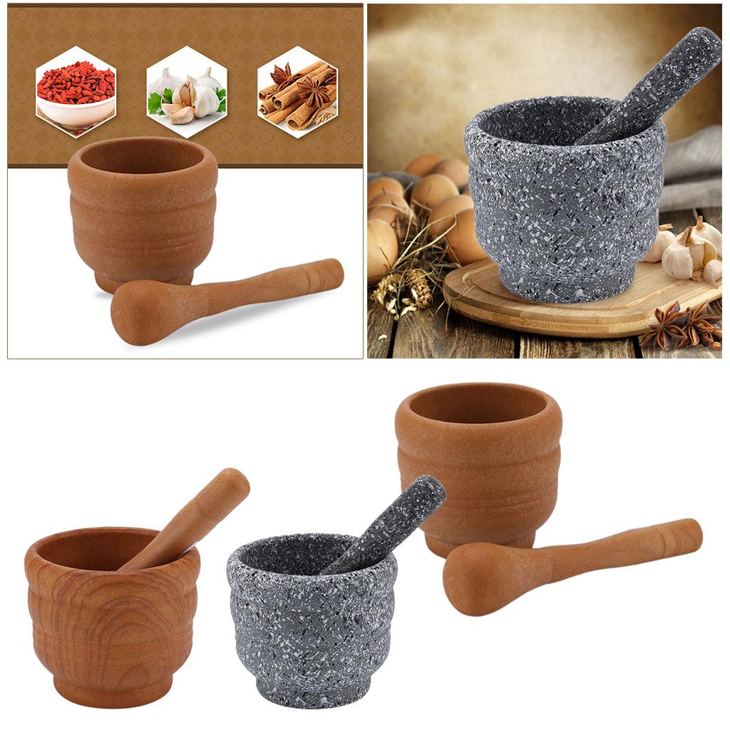 Mortar Pestle Medicine Masher Natural Tool Scratch Pastes Holder Grinding