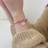 Opal Beaded Chalcedony Safety Lock Pendant Bracelet Sweet and Cute Fashion Versatile Bracelet Niche Simple Jewelry