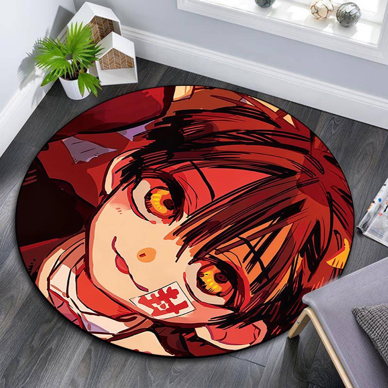 Toilet‑Bound Hanako‑kun Round Area Rug,Carpet Rug for Living Room Bedroom Sofa Playroom Decor,Non-slip Floor Mat