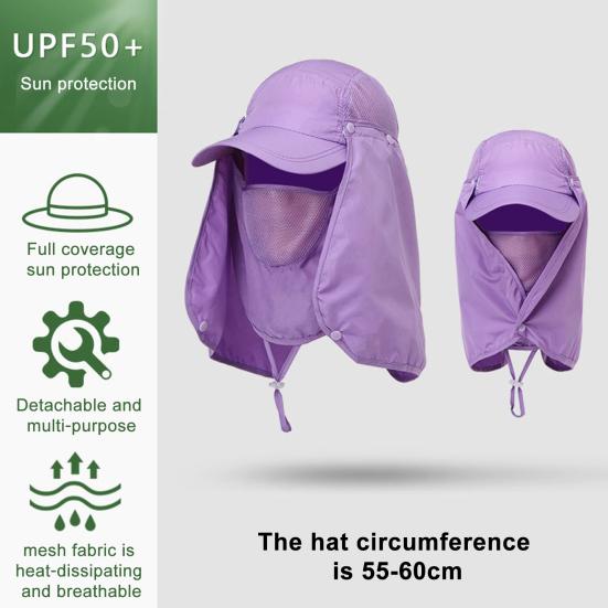 Yousheng Fishing Hat Sun Protection Wide Brim Breathable Mesh Design Sun Hat with Shawl Outdoor Activities Cycling Sunshade Hat