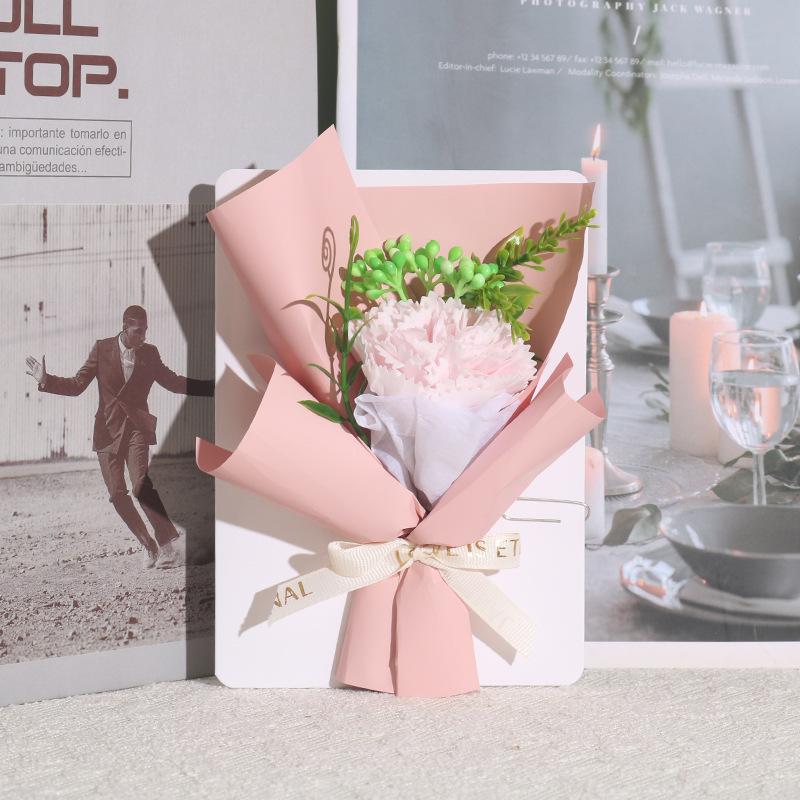 

Романтичные цветочные открытки на день рождения, Рождество, цветочные открытки на день рождения, подарки на день матери, креативные гвоздики, мыло, цветы, декор розовый