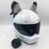 Cute Self-adhesive Motorcycle Helmet Decor Cosplay Soft Plush Cat Ears Smooth Personality Off Road Helmet Ornament