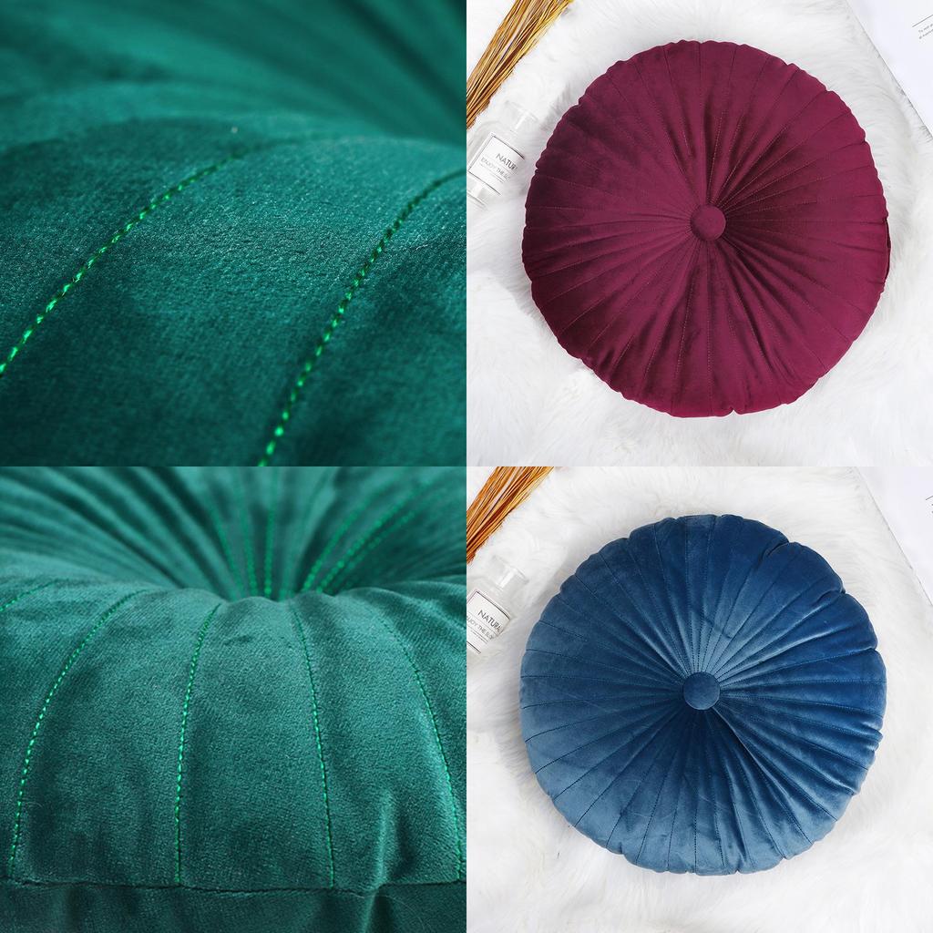 Cozy Round Pumpkin Back Seat Chair Cushion With Soft Velvet Touch And Durable Design
